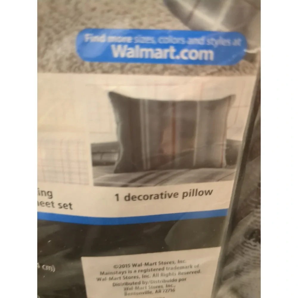 Brand New Mainstays 8 Piece Coordinated Bedding Set King Size In Beautiful Grays